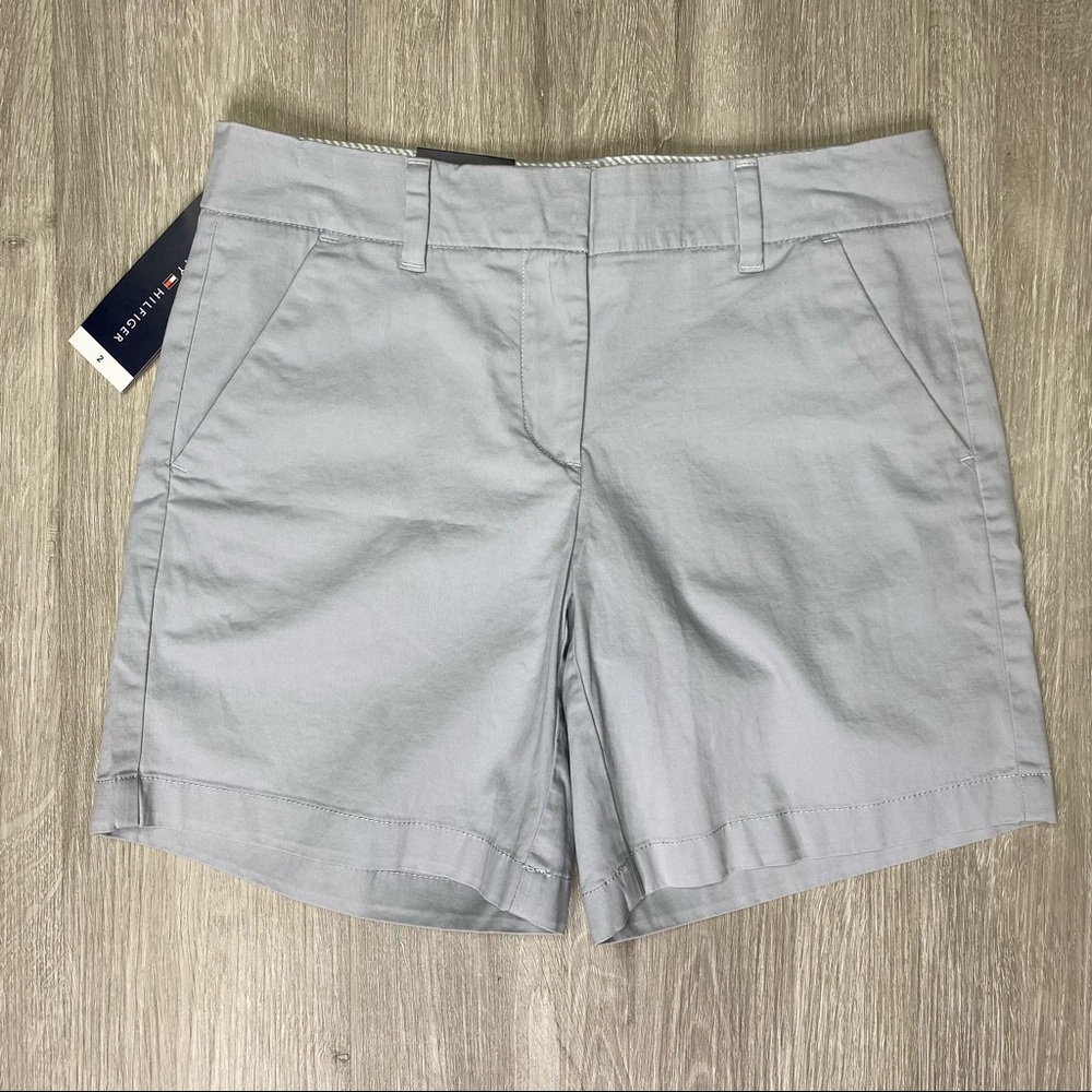 Tommy Hilfiger Gray Stretch Twill Shorts
